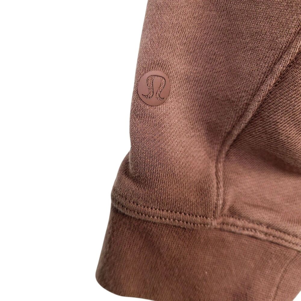 Lululemon Sweatshirt  XL‎ Brown Cinch Waist Zip Pocket Crewneck Pullover - Picture 6 of 11